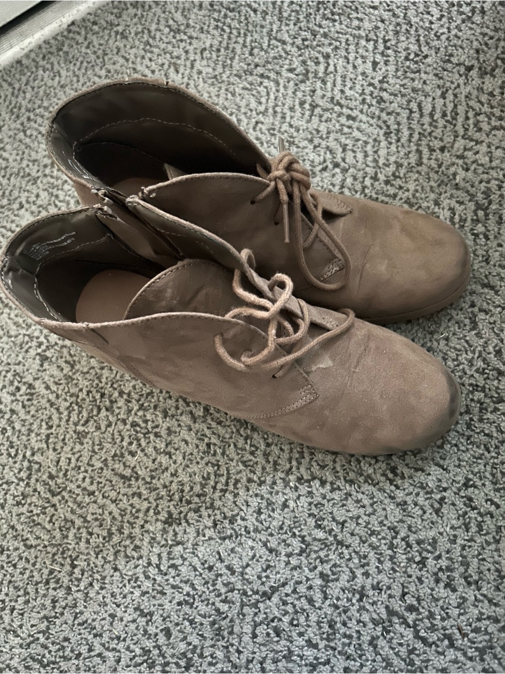 Target Brown Zip-Back Casual Ankle Boots